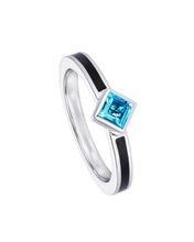 Load image into Gallery viewer, &#39;Better Together&#39; Square Black Stacking Ring
